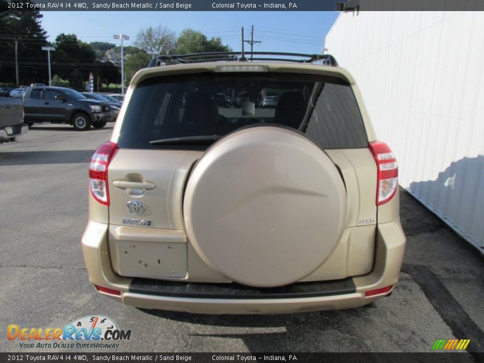 2012 Toyota RAV4 I4 4WD Sandy Beach Metallic / Sand Beige Photo #5