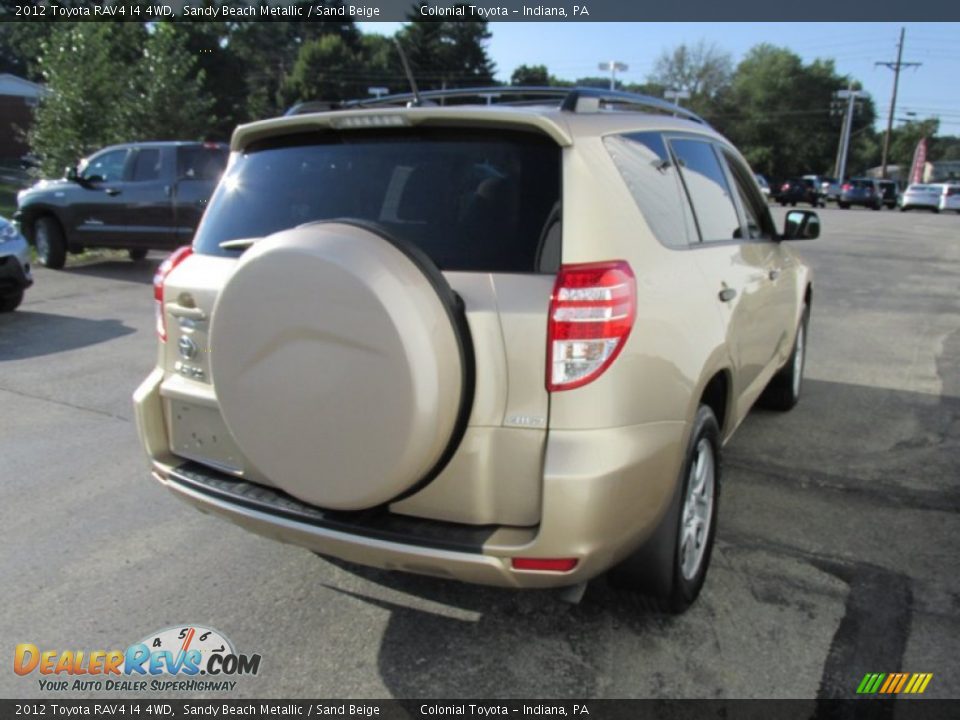 2012 Toyota RAV4 I4 4WD Sandy Beach Metallic / Sand Beige Photo #6