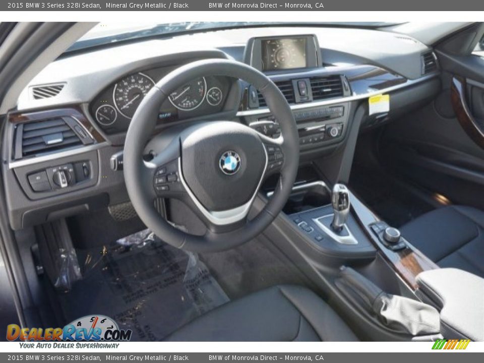 2015 BMW 3 Series 328i Sedan Mineral Grey Metallic / Black Photo #6