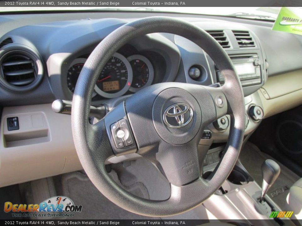 2012 Toyota RAV4 I4 4WD Sandy Beach Metallic / Sand Beige Photo #14