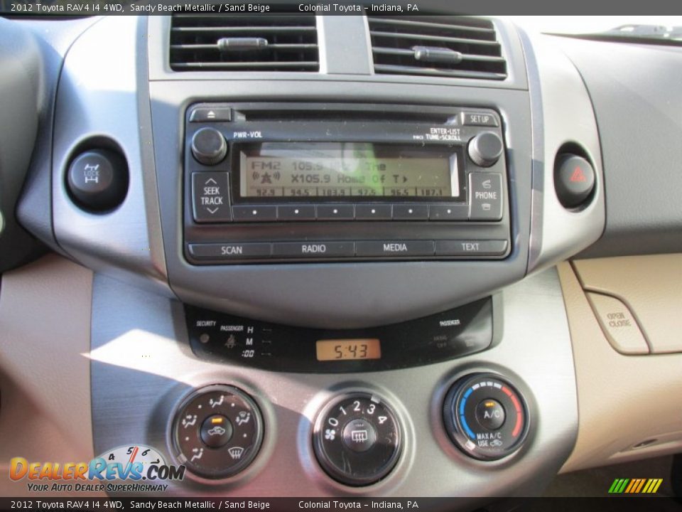 2012 Toyota RAV4 I4 4WD Sandy Beach Metallic / Sand Beige Photo #16