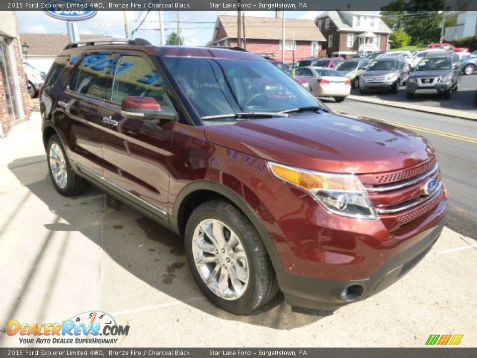 2015 Ford Explorer Limited 4WD Bronze Fire / Charcoal Black Photo #3