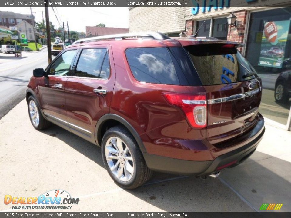 2015 Ford Explorer Limited 4WD Bronze Fire / Charcoal Black Photo #6