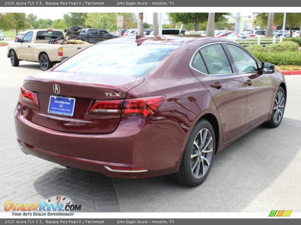 2015 Acura TLX 3.5 Basque Red Pearl II / Parchment Photo #7