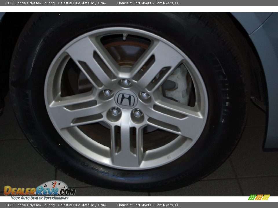 2012 Honda Odyssey Touring Celestial Blue Metallic / Gray Photo #4