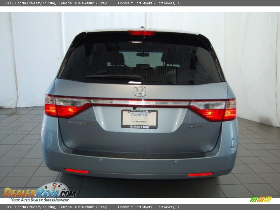 2012 Honda Odyssey Touring Celestial Blue Metallic / Gray Photo #7