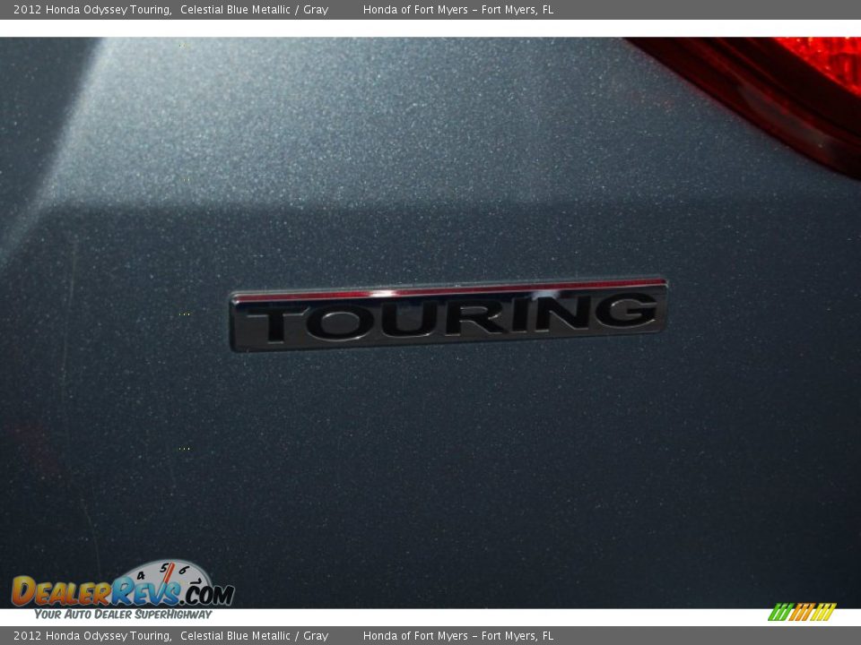 2012 Honda Odyssey Touring Celestial Blue Metallic / Gray Photo #8