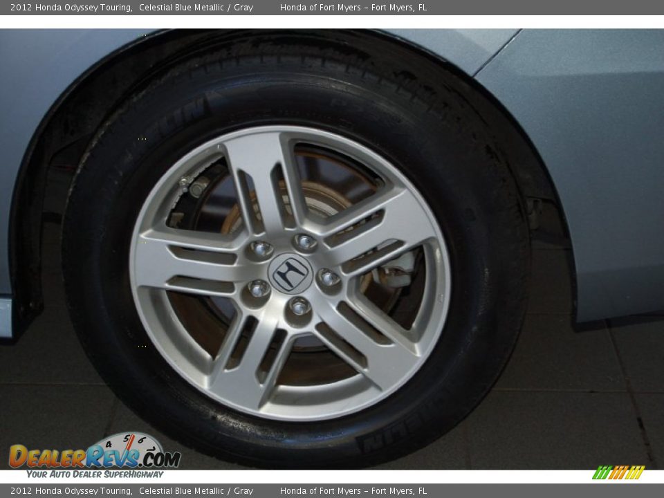 2012 Honda Odyssey Touring Celestial Blue Metallic / Gray Photo #10