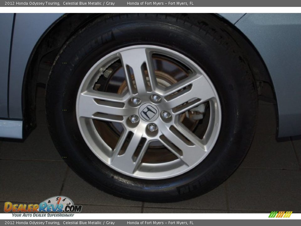 2012 Honda Odyssey Touring Celestial Blue Metallic / Gray Photo #11