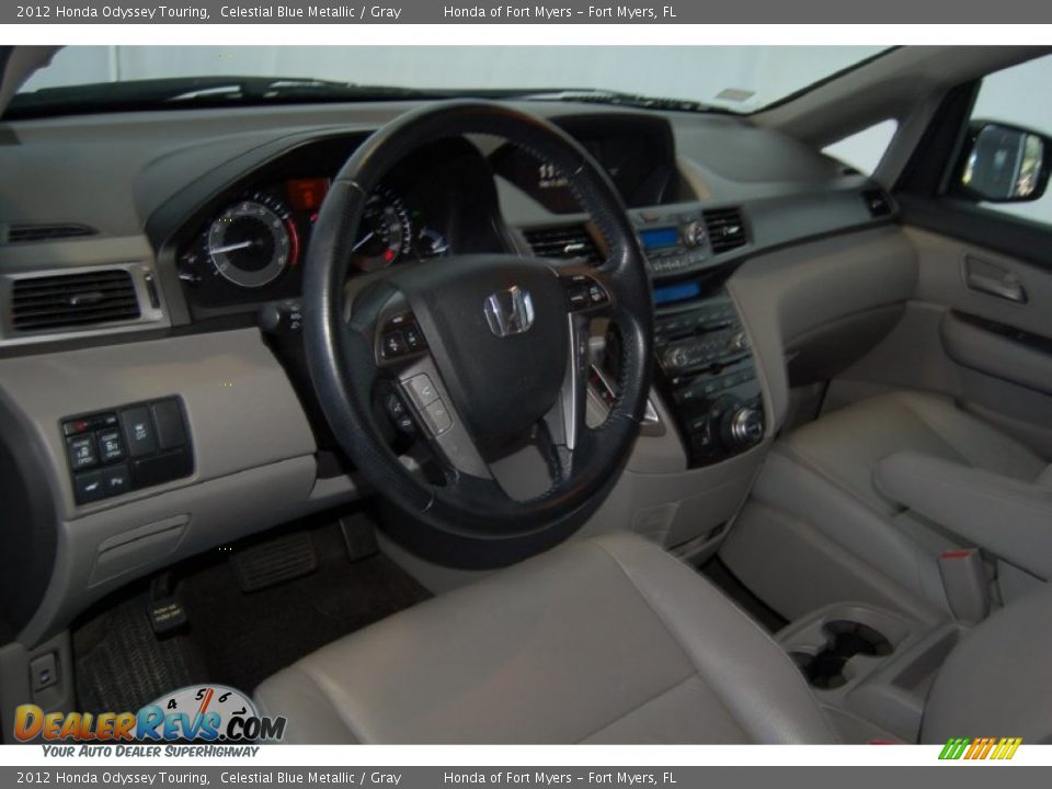 2012 Honda Odyssey Touring Celestial Blue Metallic / Gray Photo #14