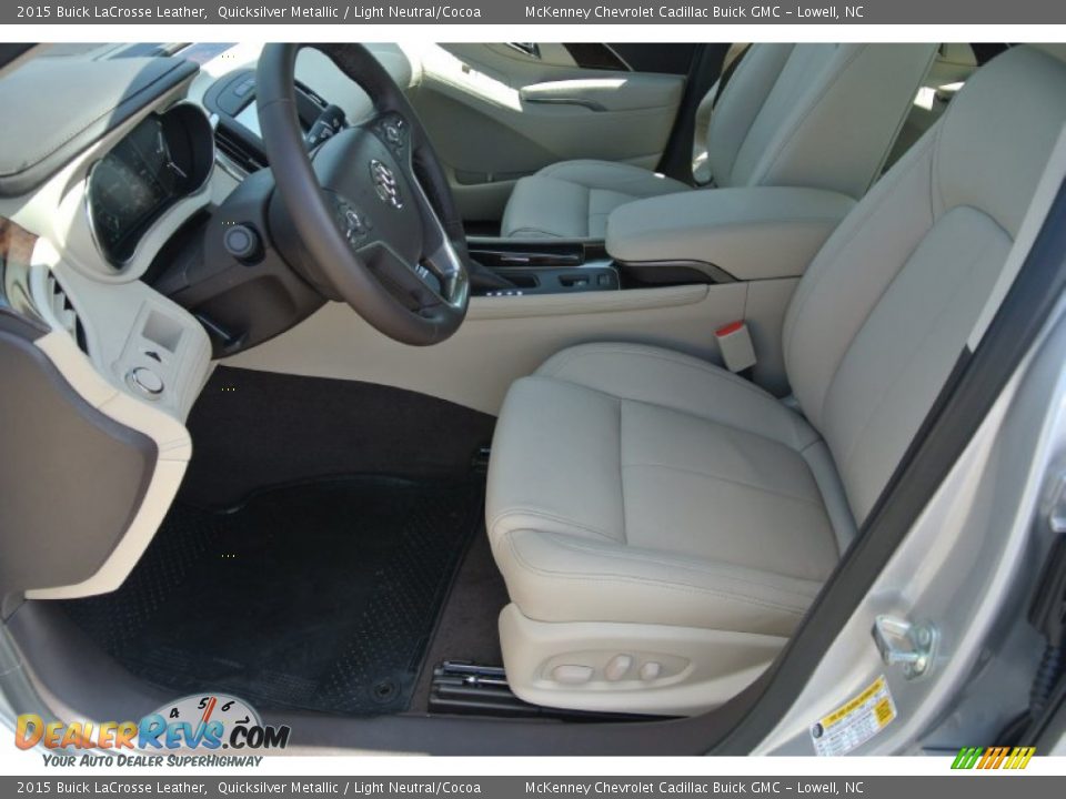 2015 Buick LaCrosse Leather Quicksilver Metallic / Light Neutral/Cocoa Photo #8