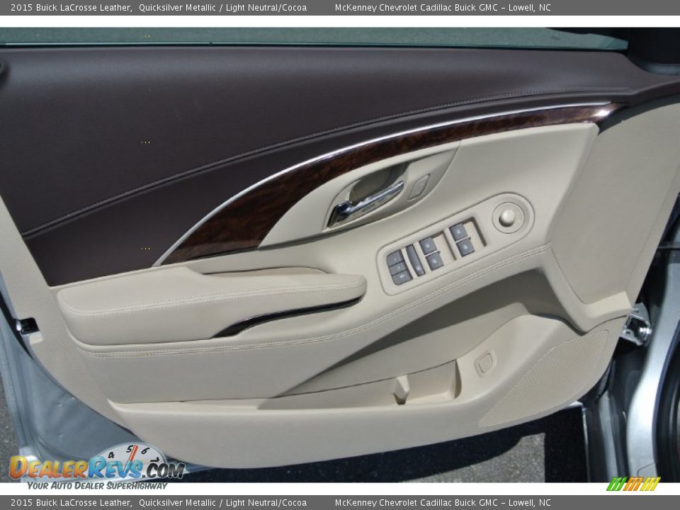 2015 Buick LaCrosse Leather Quicksilver Metallic / Light Neutral/Cocoa Photo #9
