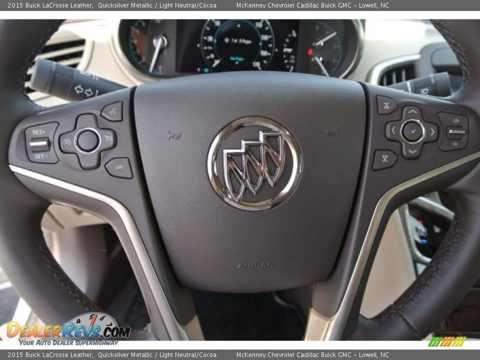 2015 Buick LaCrosse Leather Quicksilver Metallic / Light Neutral/Cocoa Photo #11