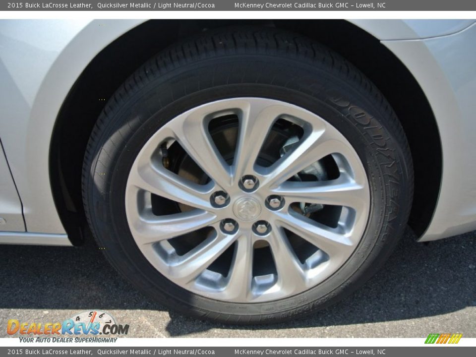 2015 Buick LaCrosse Leather Quicksilver Metallic / Light Neutral/Cocoa Photo #17