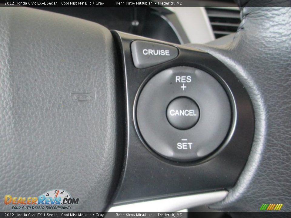 2012 Honda Civic EX-L Sedan Cool Mist Metallic / Gray Photo #20
