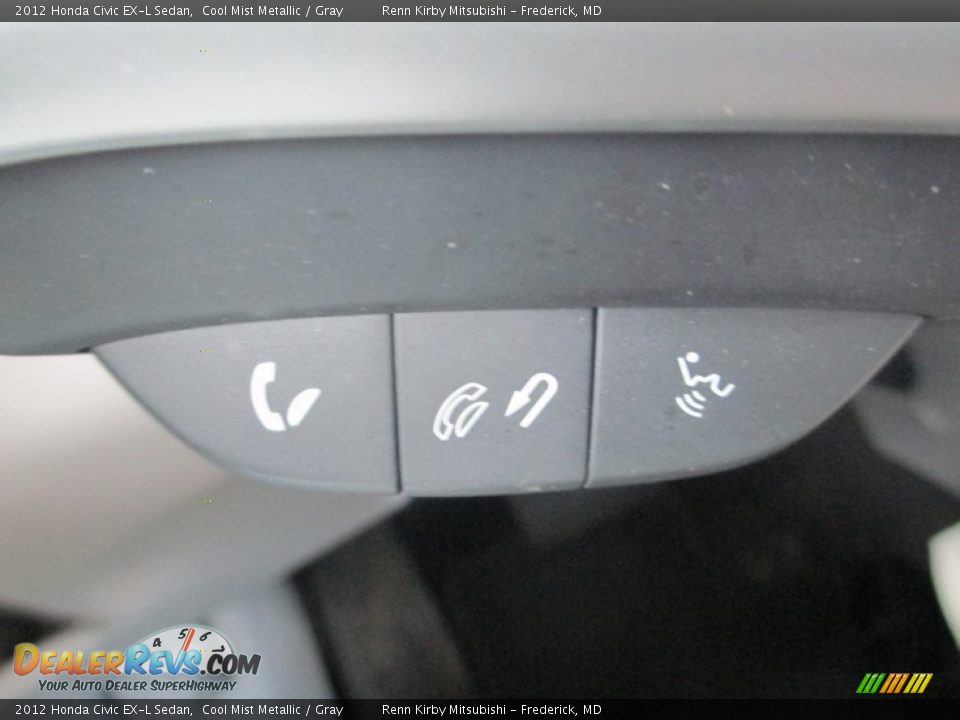 2012 Honda Civic EX-L Sedan Cool Mist Metallic / Gray Photo #22