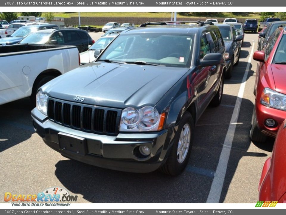2007 Jeep Grand Cherokee Laredo 4x4 Steel Blue Metallic / Medium Slate Gray Photo #4