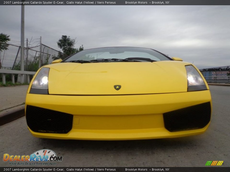 2007 Lamborghini Gallardo Spyder E-Gear Giallo Halys (Yellow) / Nero Perseus Photo #9