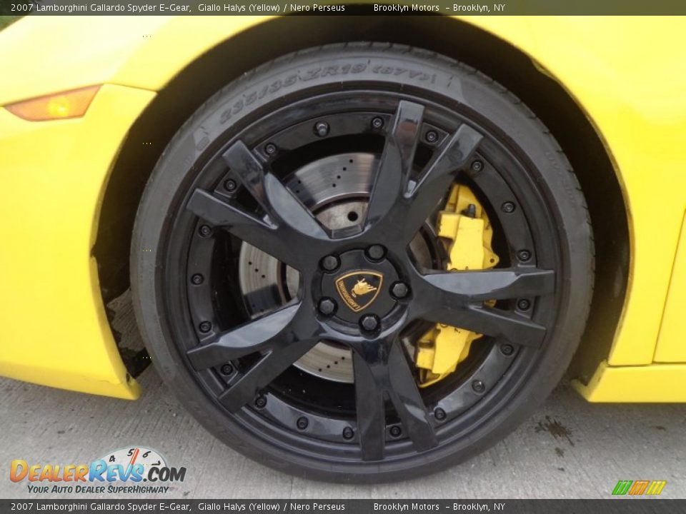 2007 Lamborghini Gallardo Spyder E-Gear Giallo Halys (Yellow) / Nero Perseus Photo #13