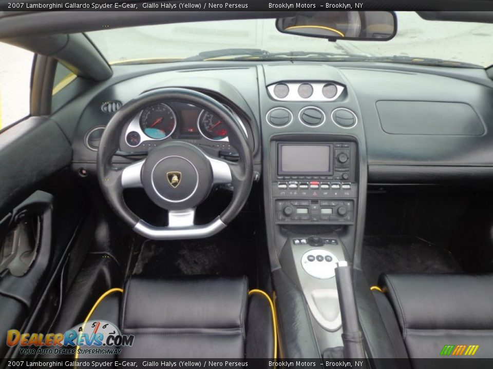 2007 Lamborghini Gallardo Spyder E-Gear Giallo Halys (Yellow) / Nero Perseus Photo #18