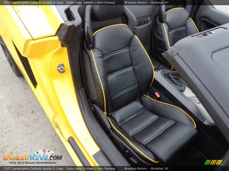 2007 Lamborghini Gallardo Spyder E-Gear Giallo Halys (Yellow) / Nero Perseus Photo #26