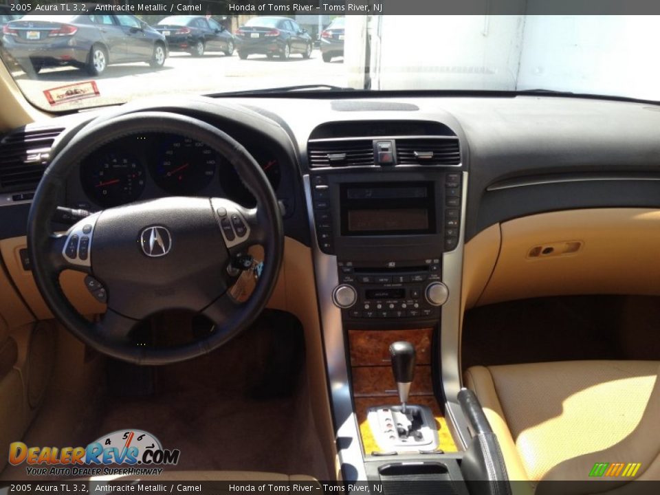 2005 Acura TL 3.2 Anthracite Metallic / Camel Photo #12