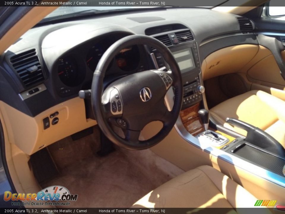 2005 Acura TL 3.2 Anthracite Metallic / Camel Photo #14