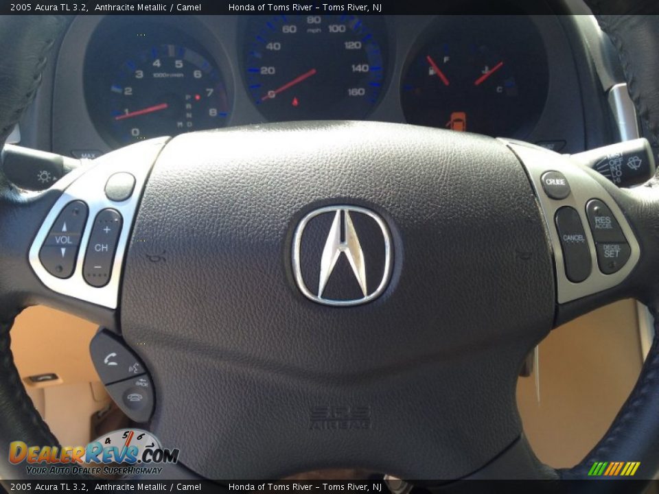 2005 Acura TL 3.2 Anthracite Metallic / Camel Photo #19