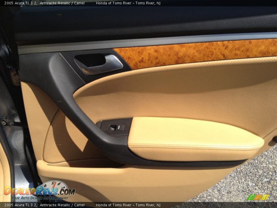 2005 Acura TL 3.2 Anthracite Metallic / Camel Photo #24