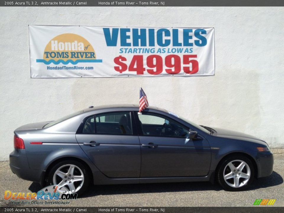 2005 Acura TL 3.2 Anthracite Metallic / Camel Photo #26