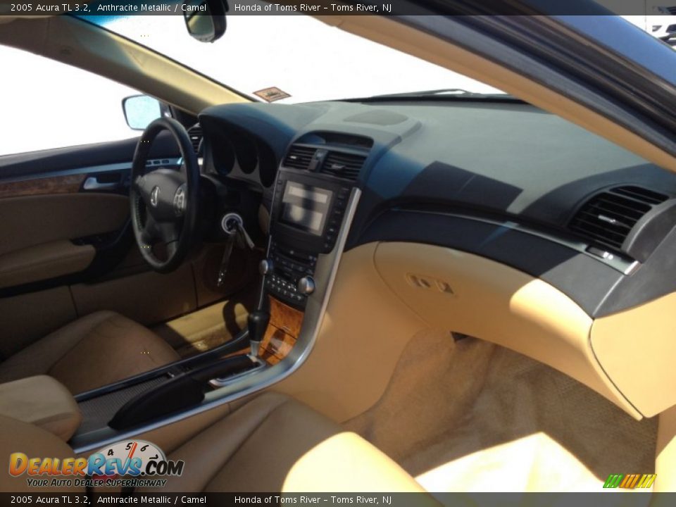 2005 Acura TL 3.2 Anthracite Metallic / Camel Photo #28