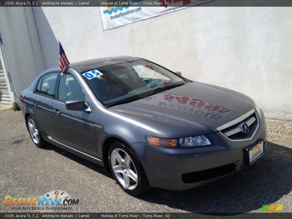 2005 Acura TL 3.2 Anthracite Metallic / Camel Photo #31