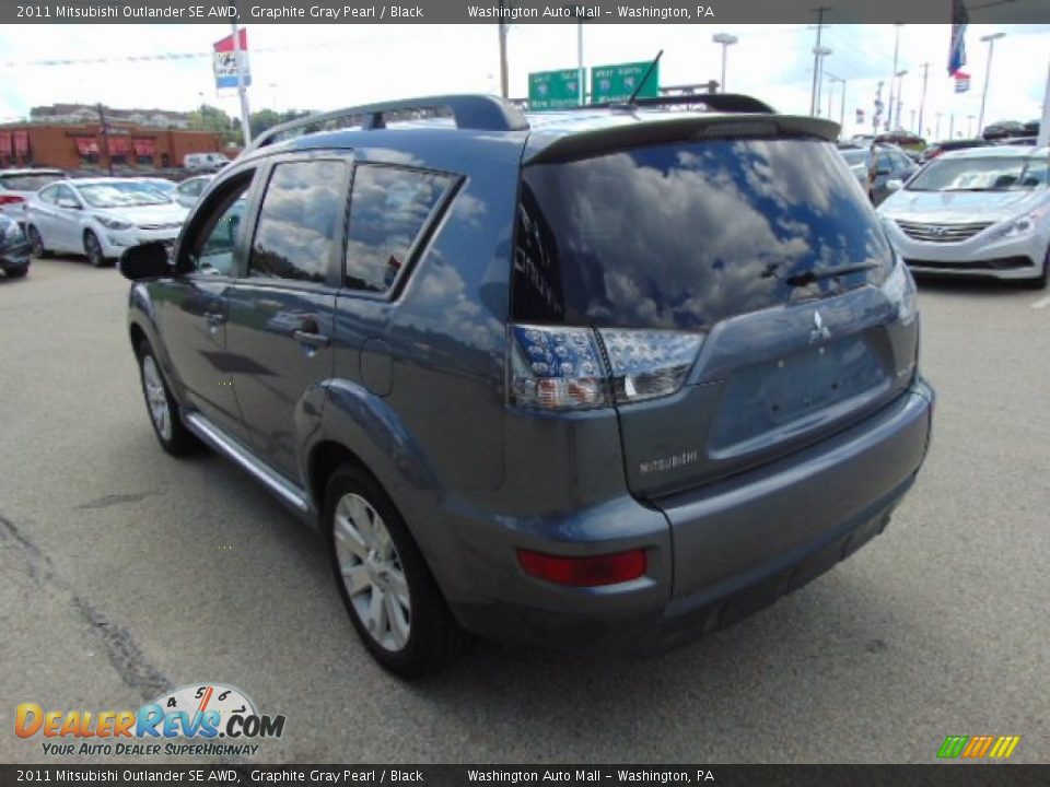 2011 Mitsubishi Outlander SE AWD Graphite Gray Pearl / Black Photo #7