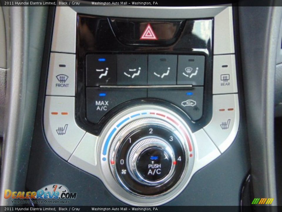 2011 Hyundai Elantra Limited Black / Gray Photo #15