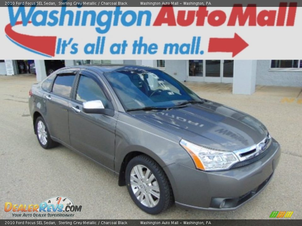 2010 Ford Focus SEL Sedan Sterling Grey Metallic / Charcoal Black Photo #1