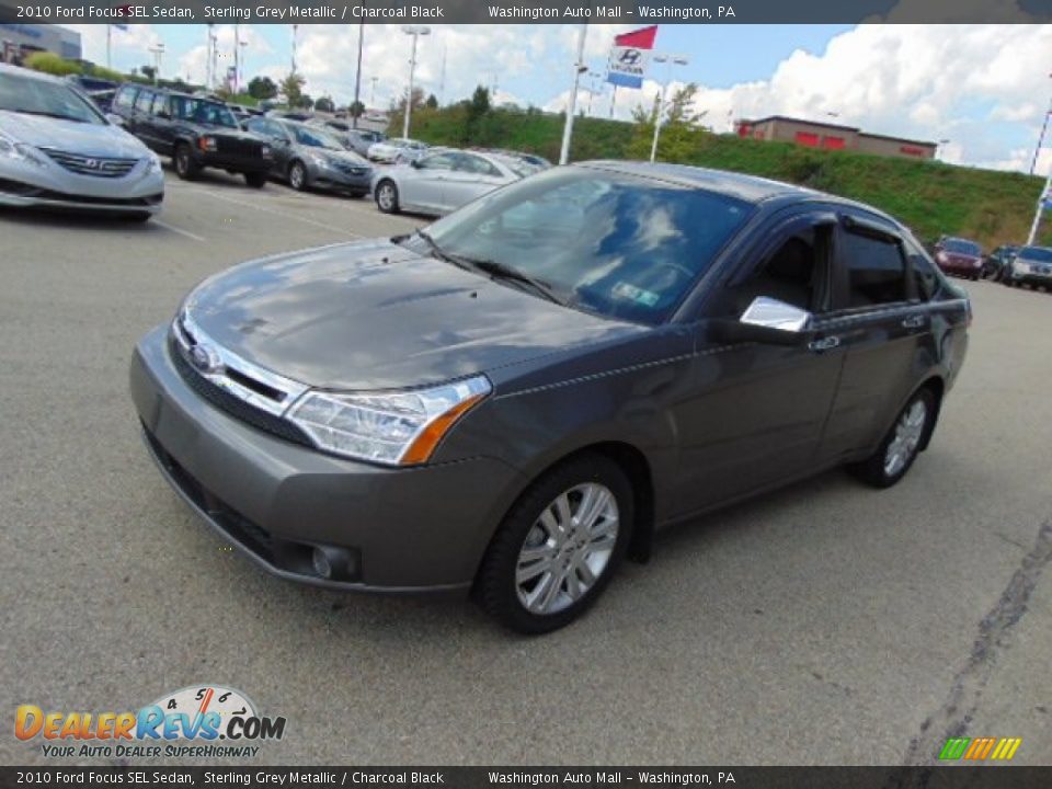 2010 Ford Focus SEL Sedan Sterling Grey Metallic / Charcoal Black Photo #6