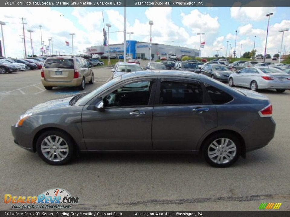 2010 Ford Focus SEL Sedan Sterling Grey Metallic / Charcoal Black Photo #7