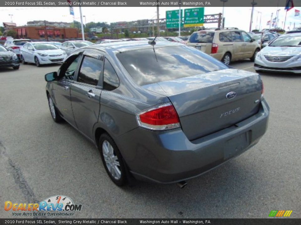 2010 Ford Focus SEL Sedan Sterling Grey Metallic / Charcoal Black Photo #8