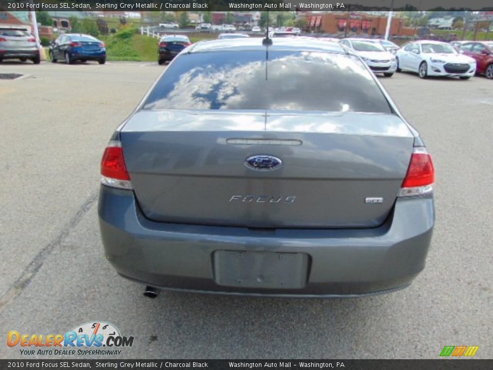 2010 Ford Focus SEL Sedan Sterling Grey Metallic / Charcoal Black Photo #9