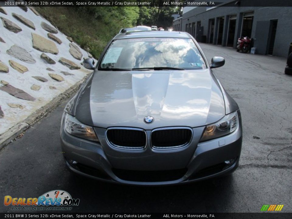 2011 BMW 3 Series 328i xDrive Sedan Space Gray Metallic / Gray Dakota Leather Photo #8