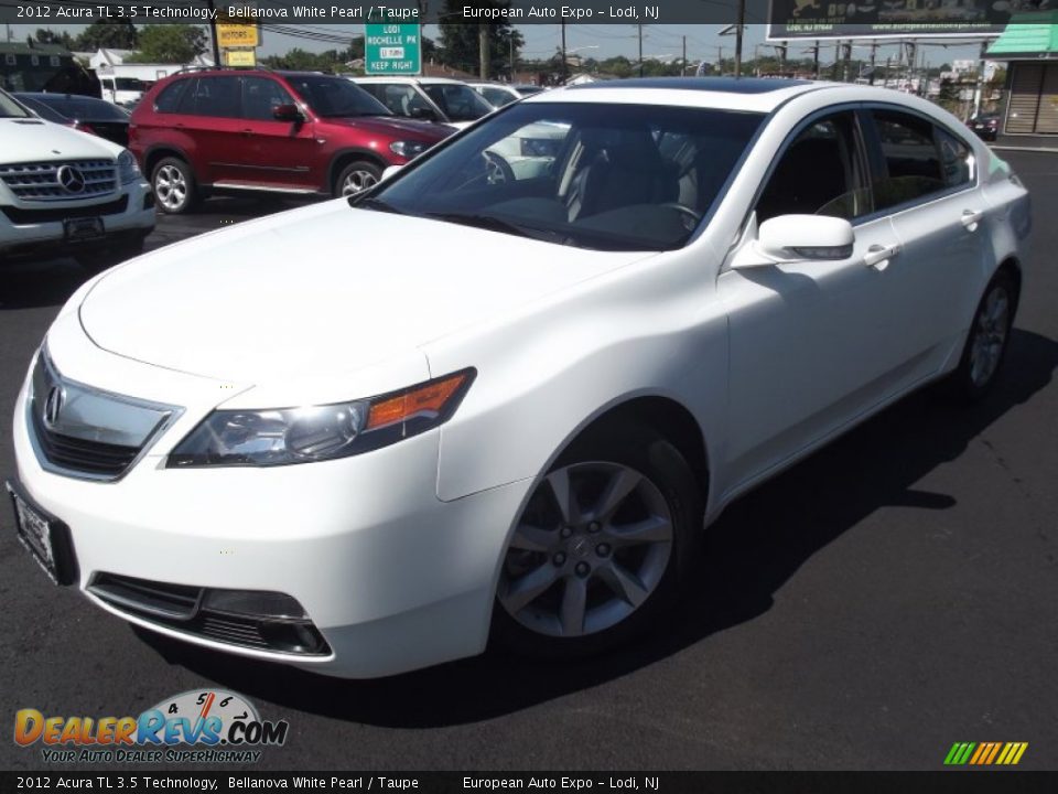 2012 Acura TL 3.5 Technology Bellanova White Pearl / Taupe Photo #1