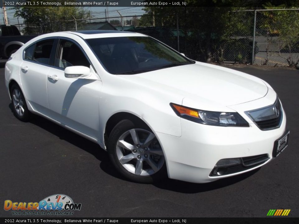 2012 Acura TL 3.5 Technology Bellanova White Pearl / Taupe Photo #2