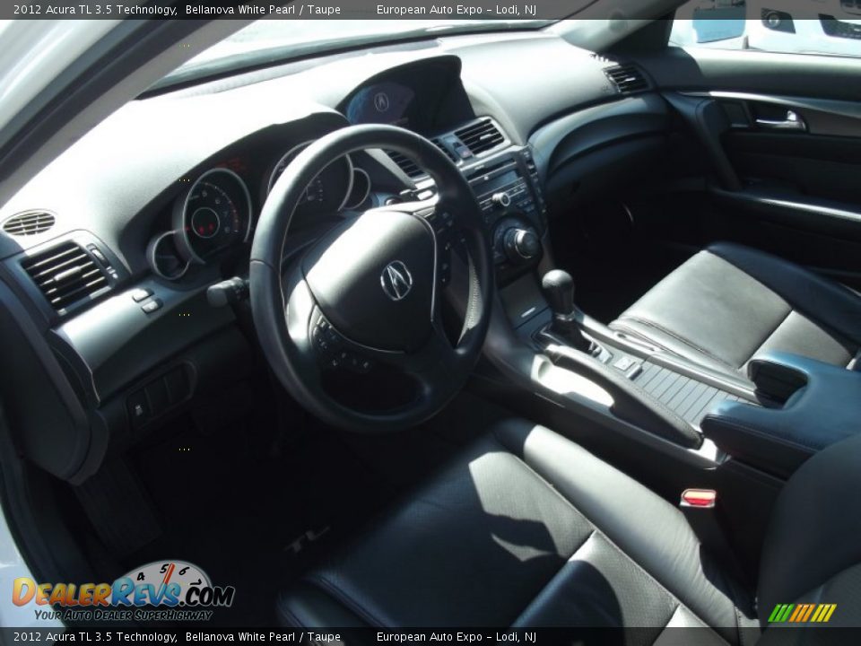 2012 Acura TL 3.5 Technology Bellanova White Pearl / Taupe Photo #8