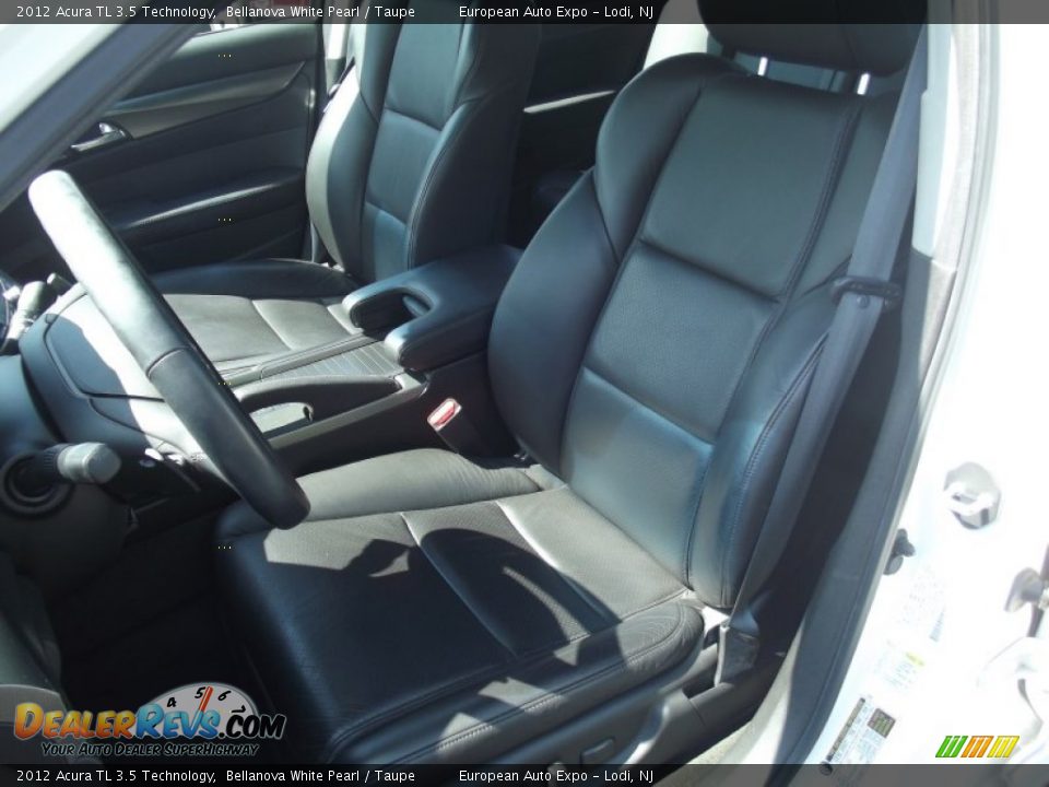 2012 Acura TL 3.5 Technology Bellanova White Pearl / Taupe Photo #9