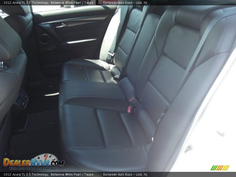 2012 Acura TL 3.5 Technology Bellanova White Pearl / Taupe Photo #11