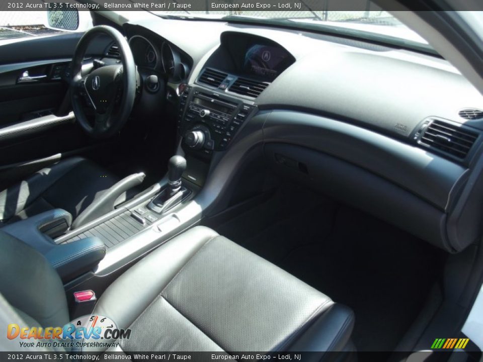 2012 Acura TL 3.5 Technology Bellanova White Pearl / Taupe Photo #14