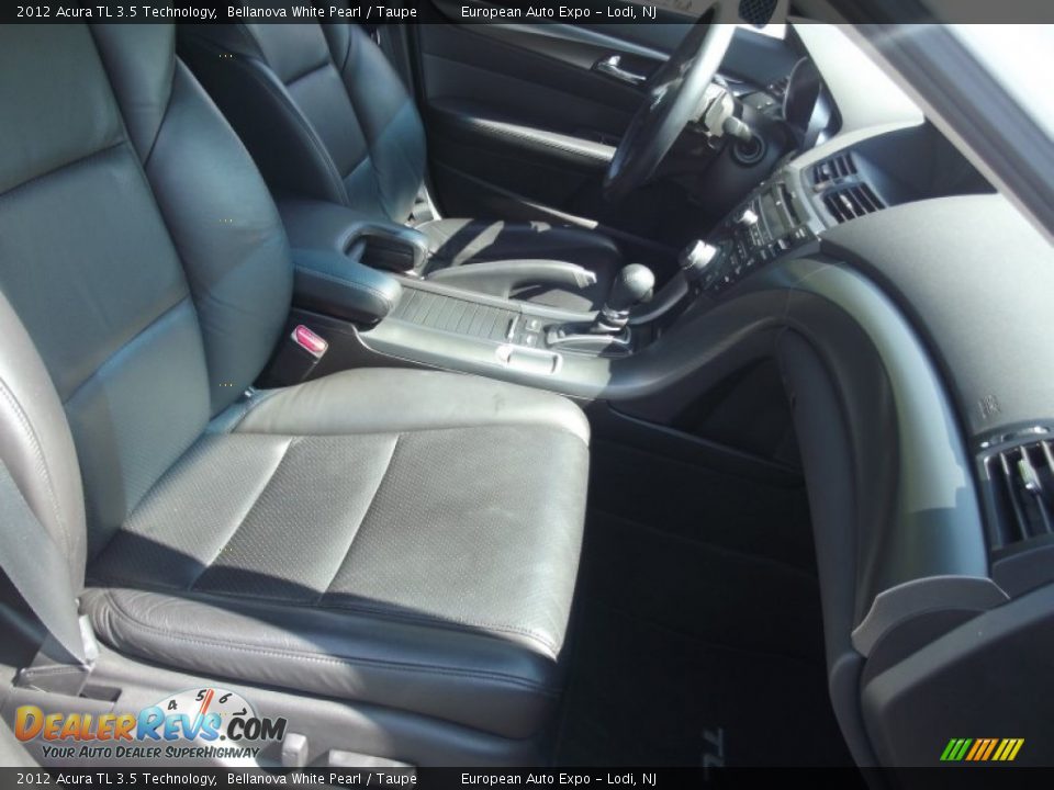 2012 Acura TL 3.5 Technology Bellanova White Pearl / Taupe Photo #15