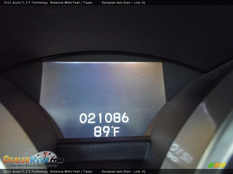 2012 Acura TL 3.5 Technology Bellanova White Pearl / Taupe Photo #17