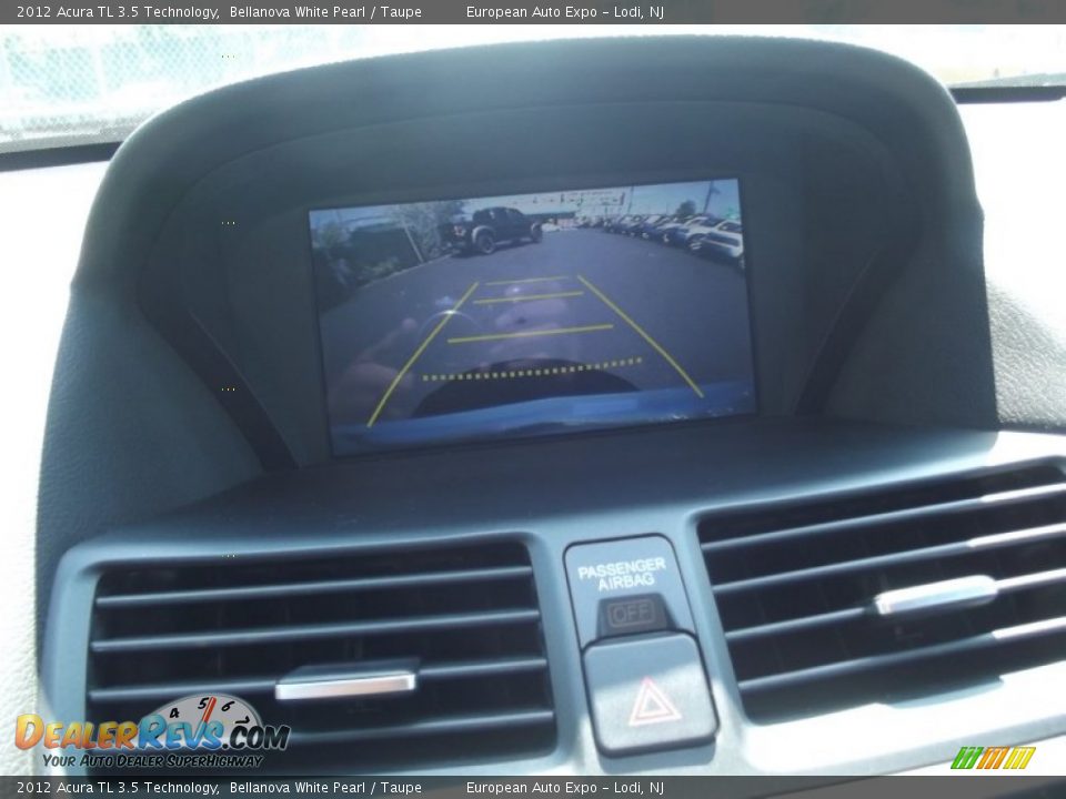 2012 Acura TL 3.5 Technology Bellanova White Pearl / Taupe Photo #19