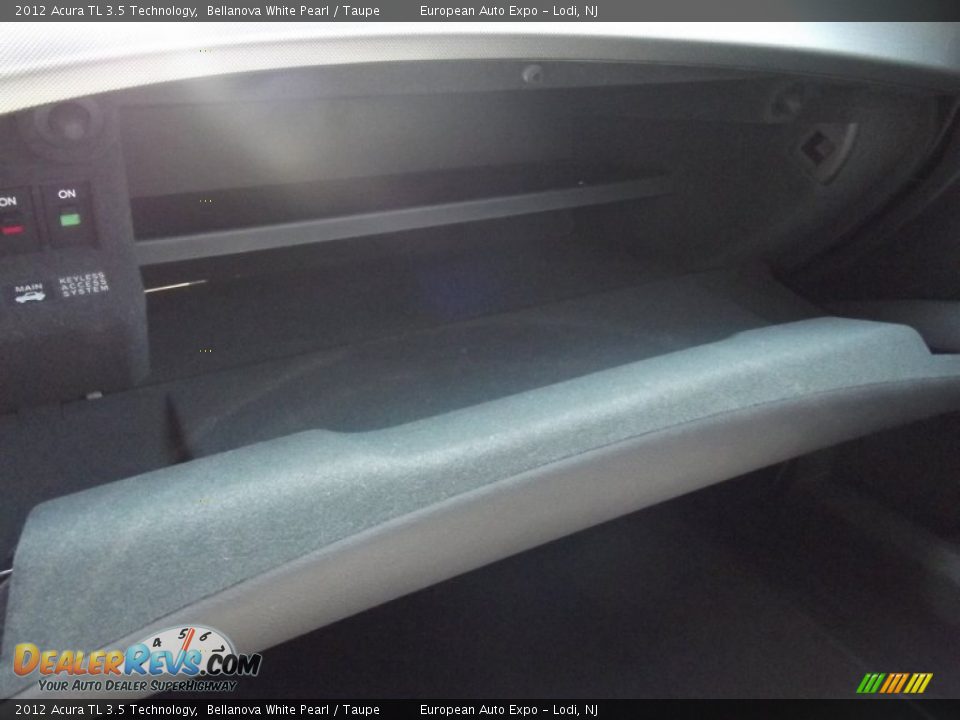 2012 Acura TL 3.5 Technology Bellanova White Pearl / Taupe Photo #23